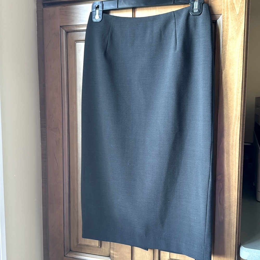 THEORY Charcoal Gray Women Size 2 Wool Blend Career/ Dress Pencil Skirt
